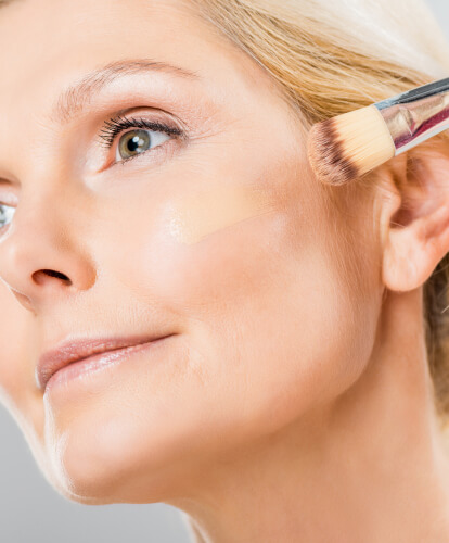 Apply SPF and makeup