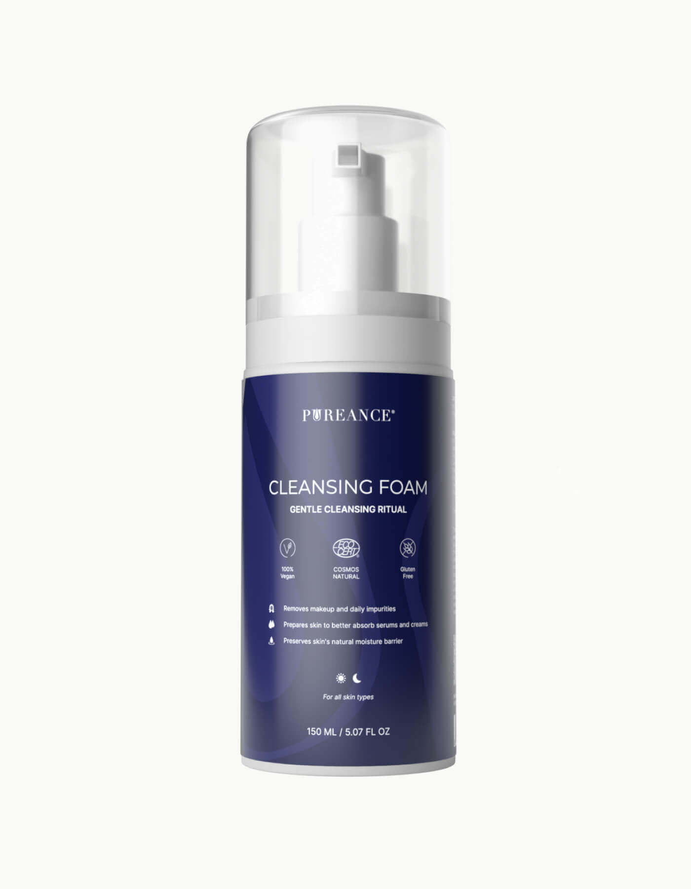 Pureance Cleansing Foam bottle for gentle skincare routine