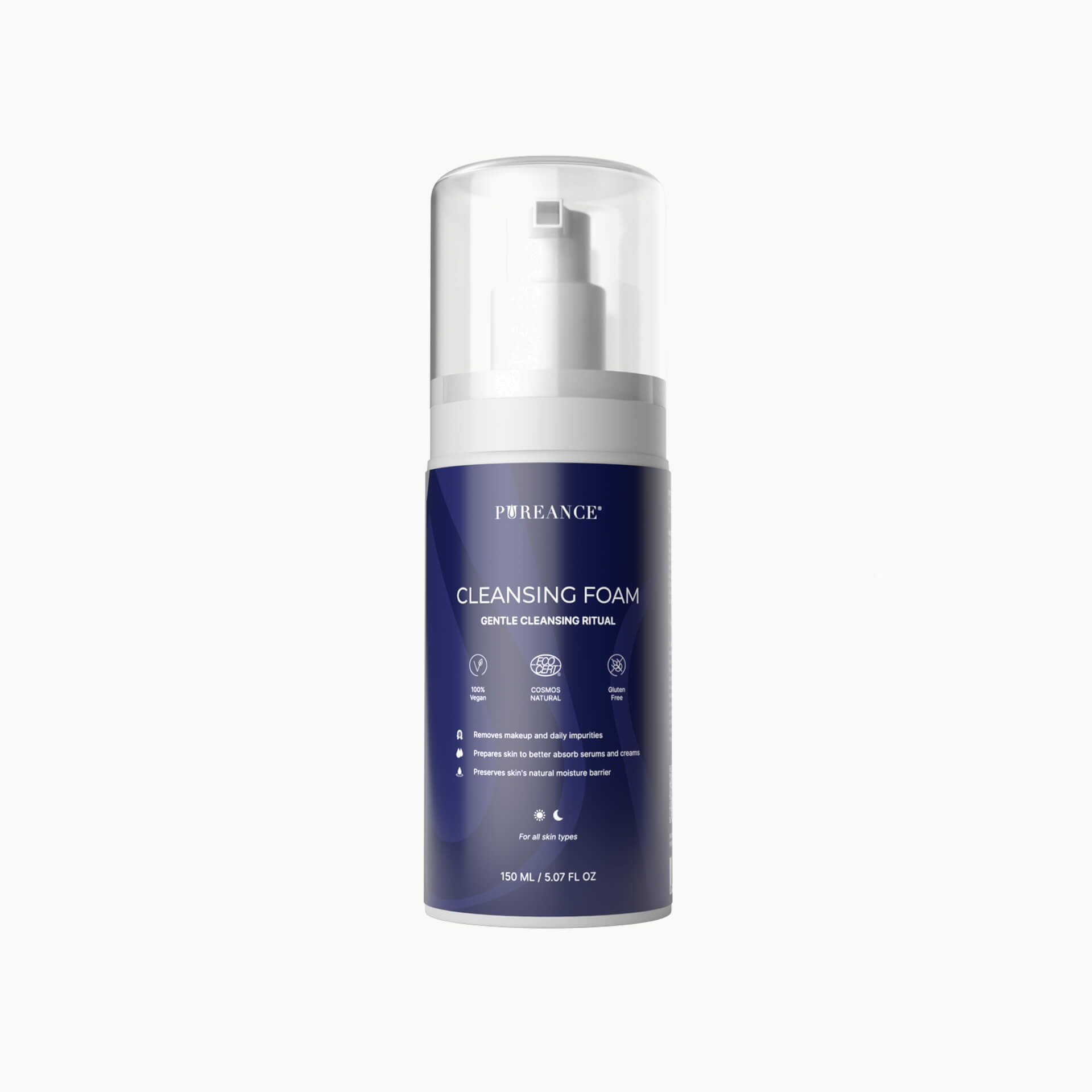Pureance Cleansing Foam bottle for gentle skincare routine