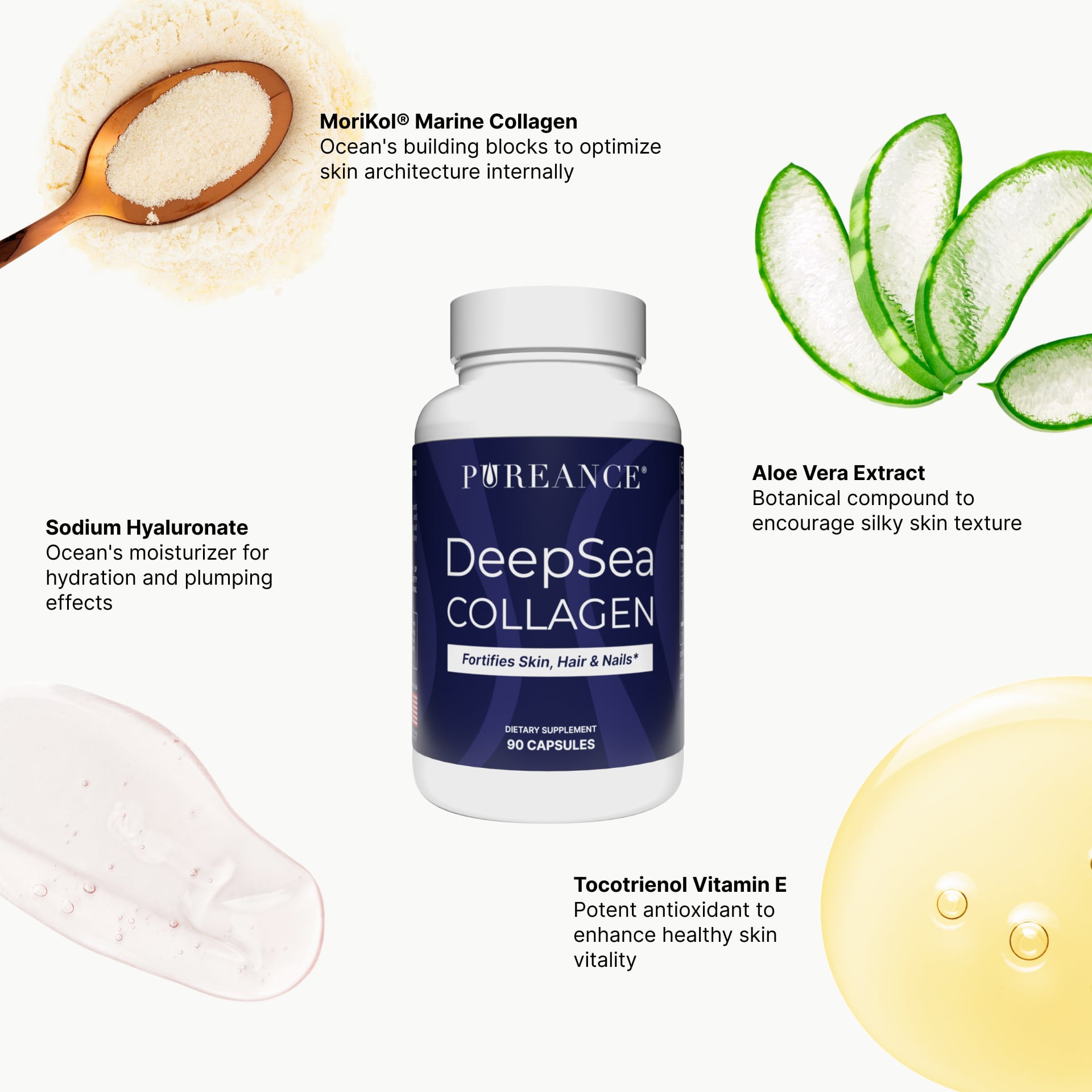 DeepSea Collagen with 4 key ingredients
