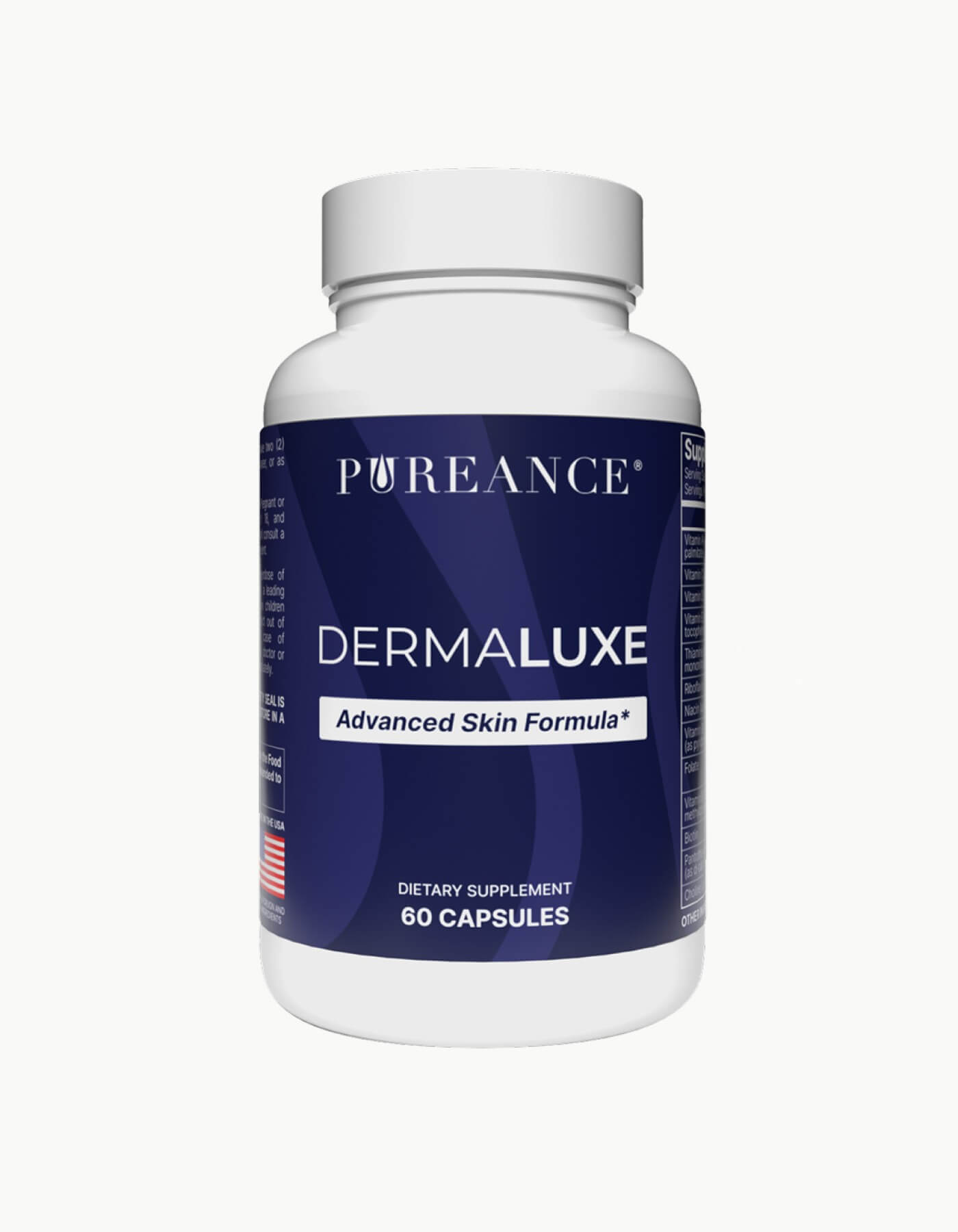 Pureance Dermaluxe – hydrolyzed collagen supplement bottle