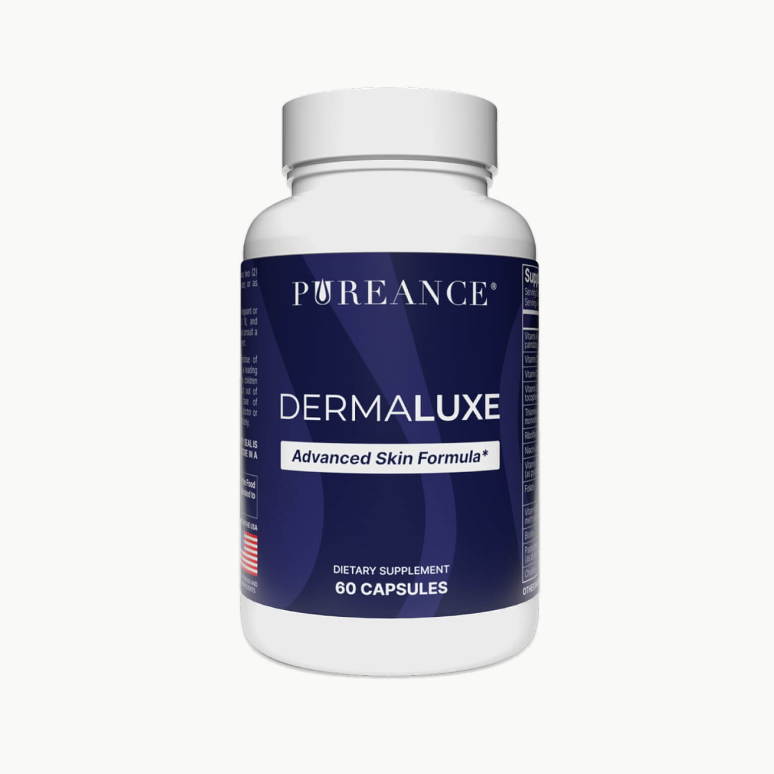 Pureance Dermaluxe – hydrolyzed collagen supplement bottle