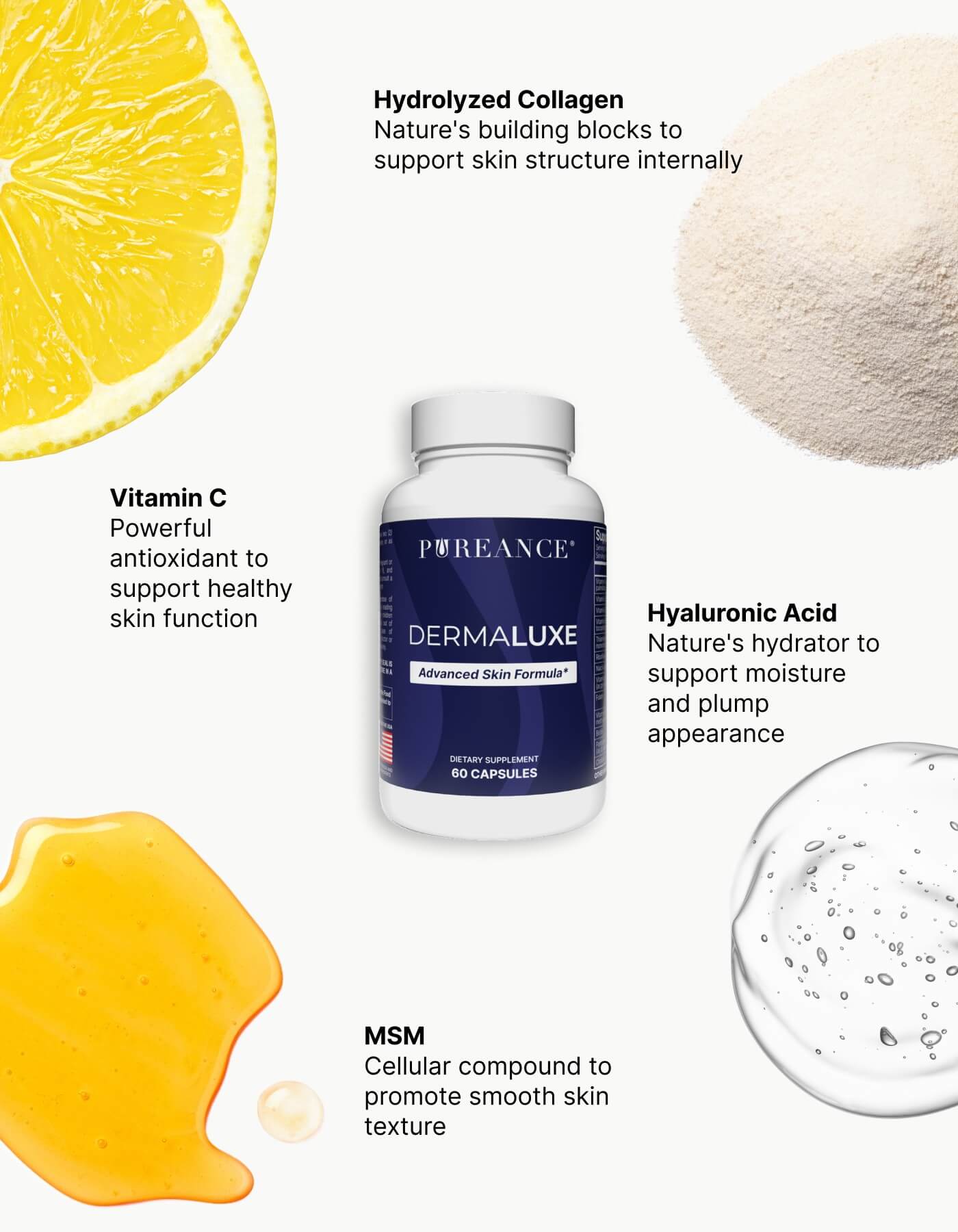 Pureance Dermaluxe ingredient highlights for skin health