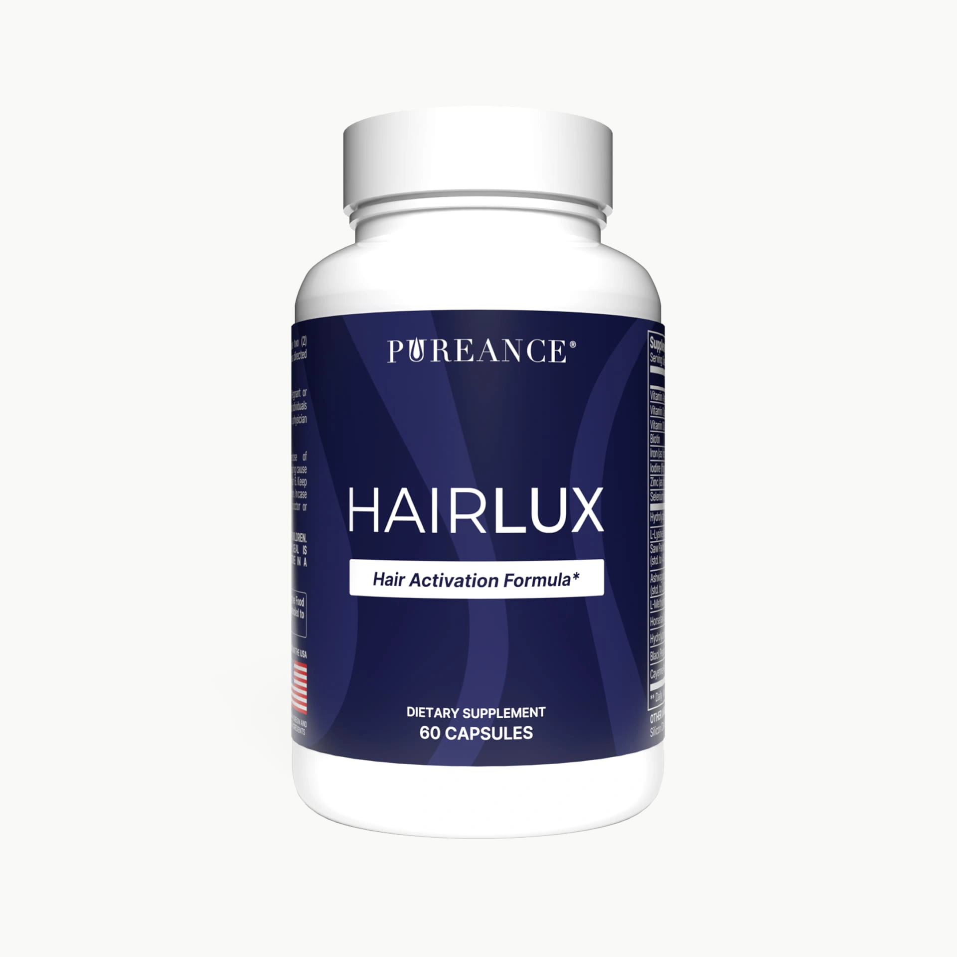 Pureance HairLux bottle - a supplement for hair growth